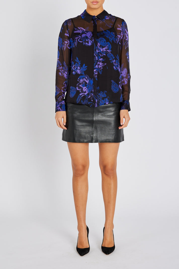 Bruuns Bazaar Women TrilobaBBCori skjorte Skjorter Purple Flower