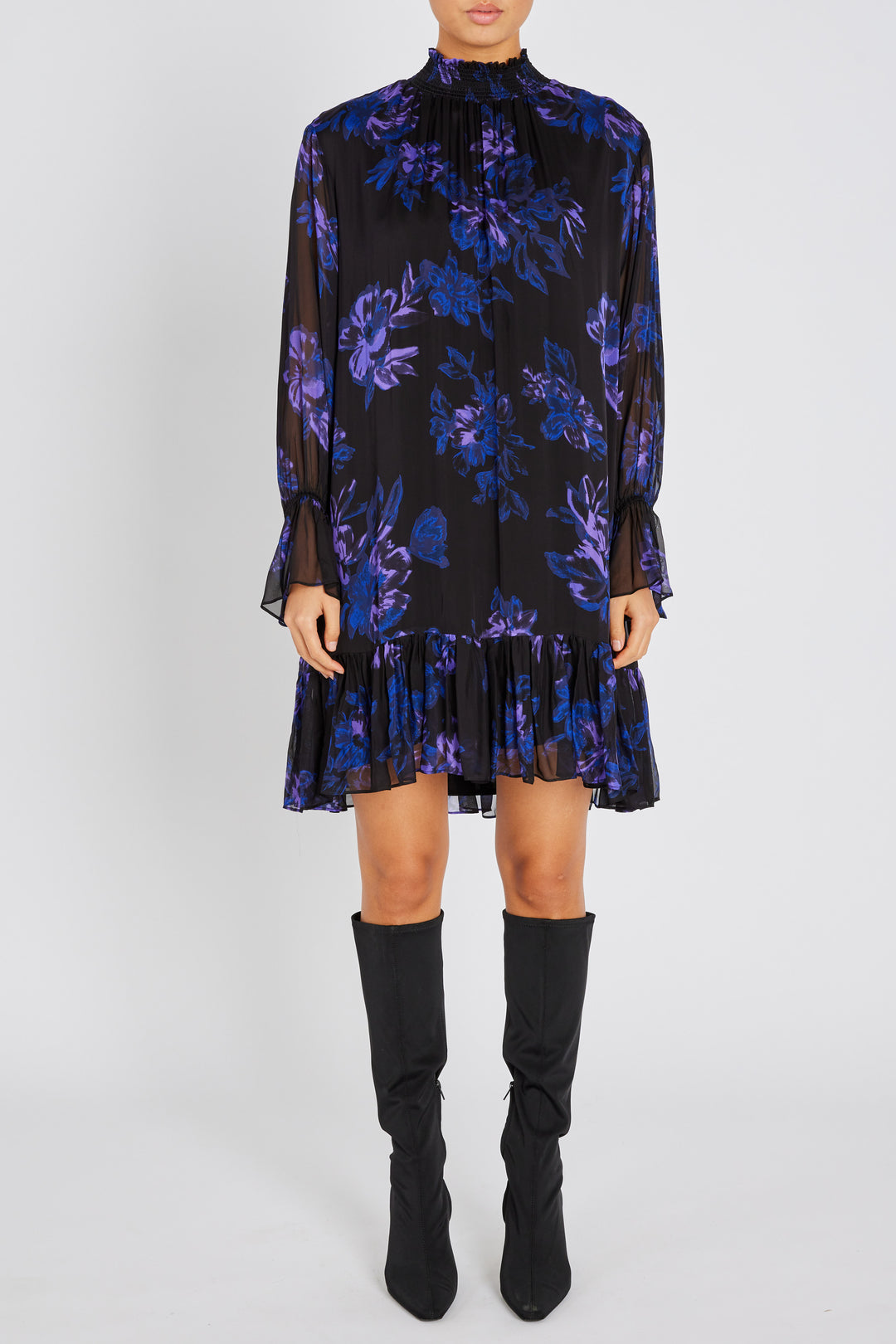 Bruuns Bazaar Women TrilobaBBViljas kjole Kjoler Purple Flower