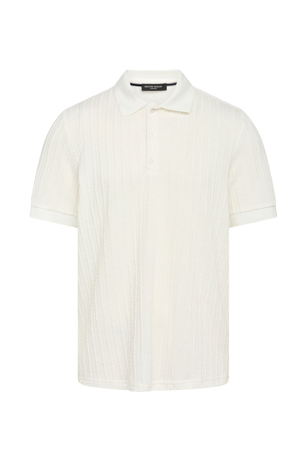 Bruuns Bazaar Men TwistedBBGonzales polo t-shirt T-shirts White