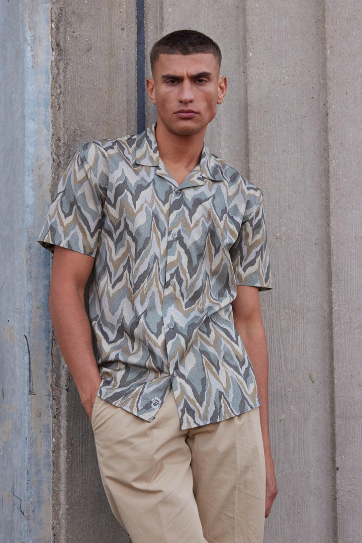 Bruuns Bazaar Men VanBBHomer AOP shirt Skjorter Chevron