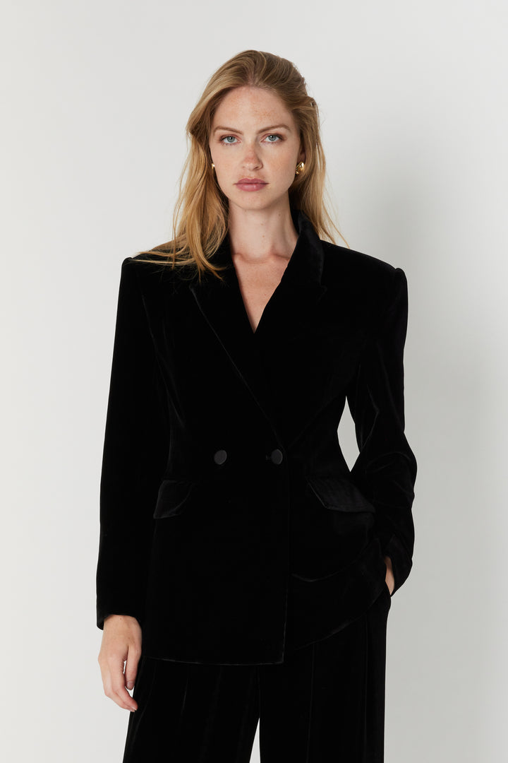 Bruuns Bazaar Women VelvetBBTuxi blazer Blazere Black