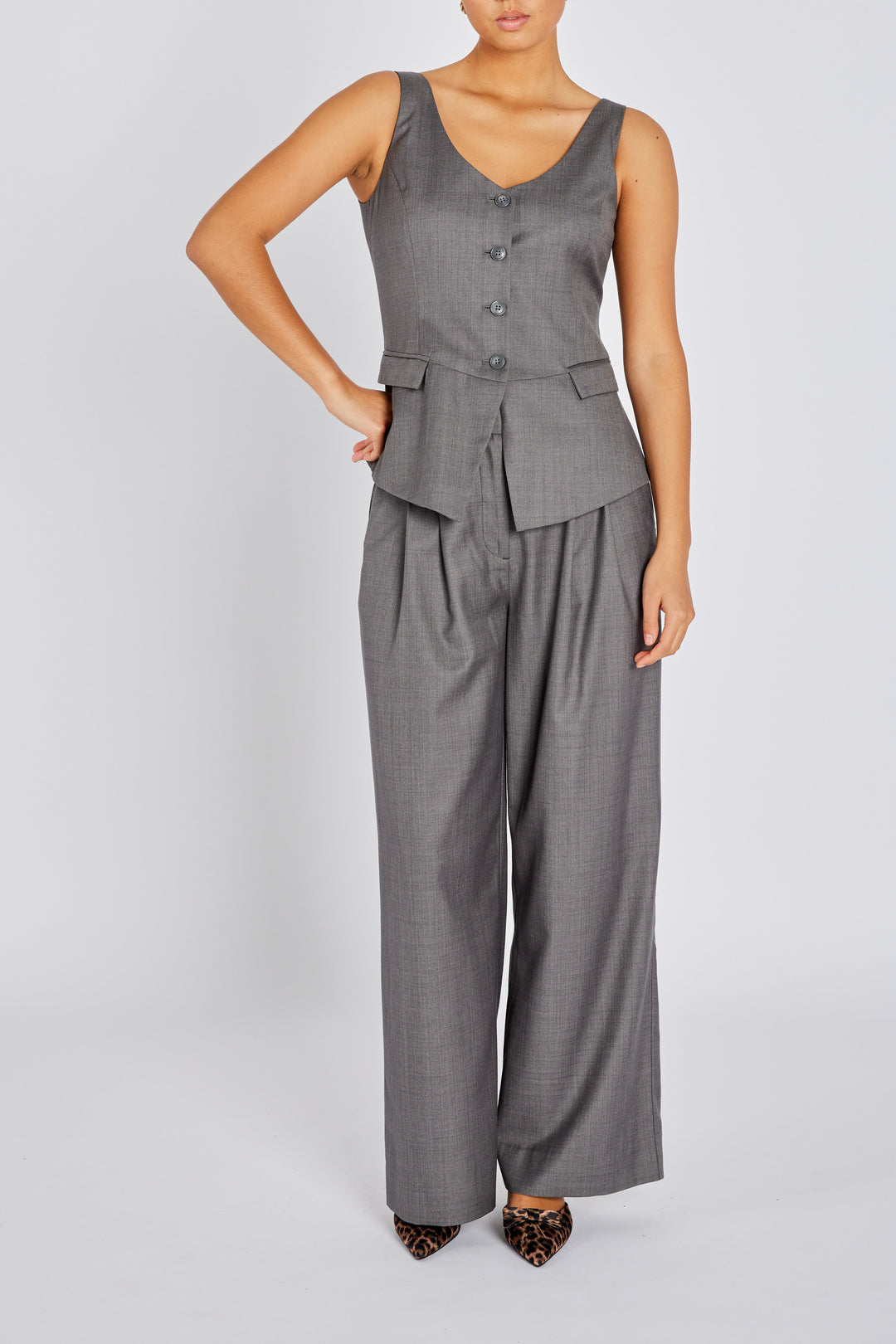 Bruuns Bazaar Women WaterlilyBBBeatus vest Vest Grey Melange