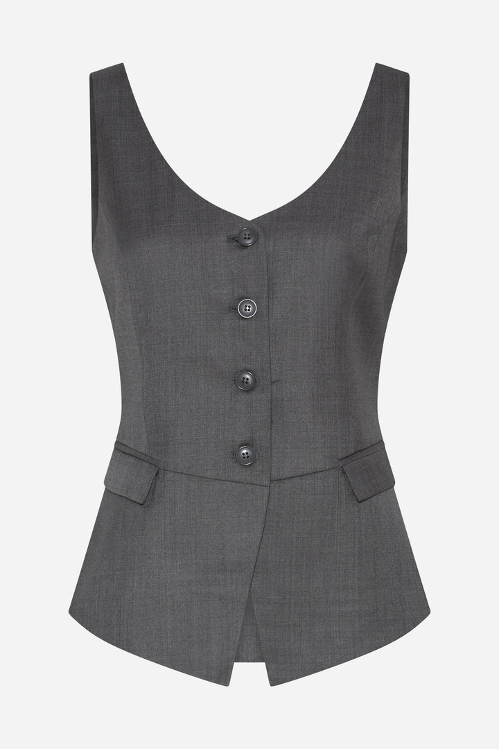 Bruuns Bazaar Women WaterlilyBBBeatus vest Vest Grey Melange