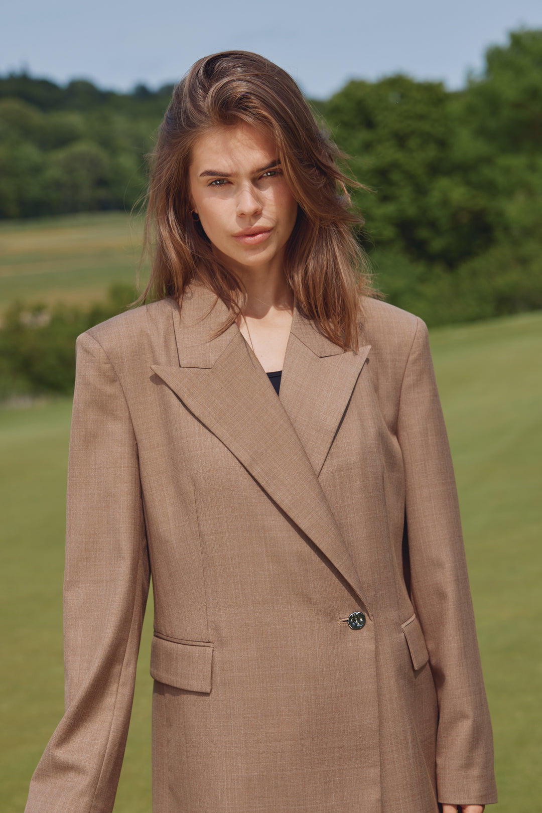 Bruuns Bazaar Women WaterlilyBBWilli blazer Blazere Brown Melange