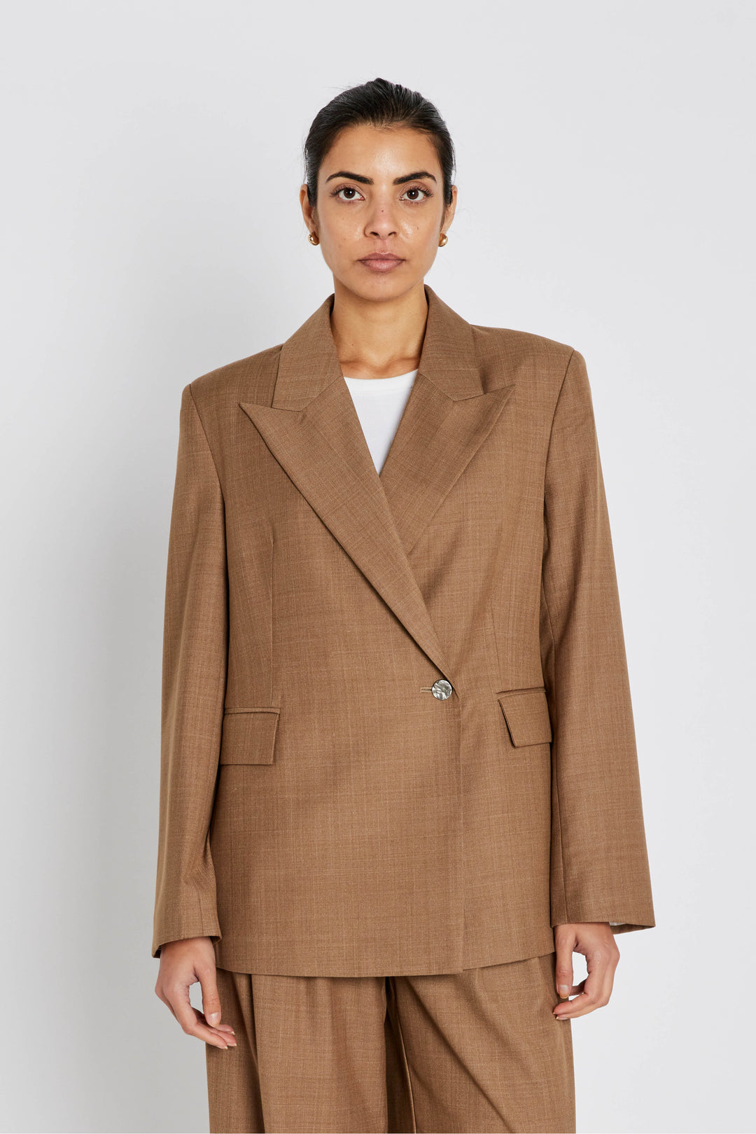 Bruuns Bazaar Women WaterlilyBBWilli blazer Blazere Brown Melange