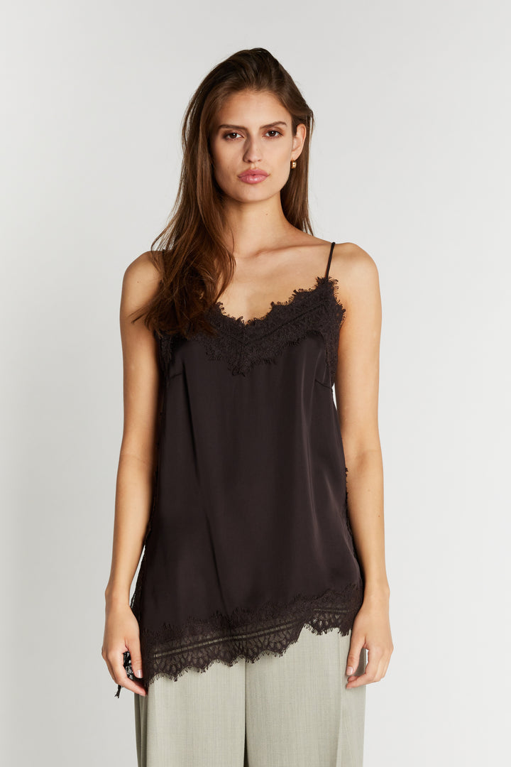 Bruuns Bazaar Women WeckiaBBCamila top Bluser Dark Brown