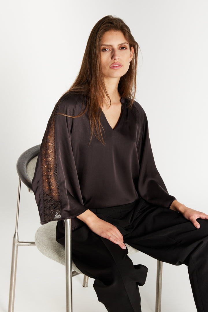 Bruuns Bazaar Women WeckiaBBWicki bluse Bluser Dark Brown