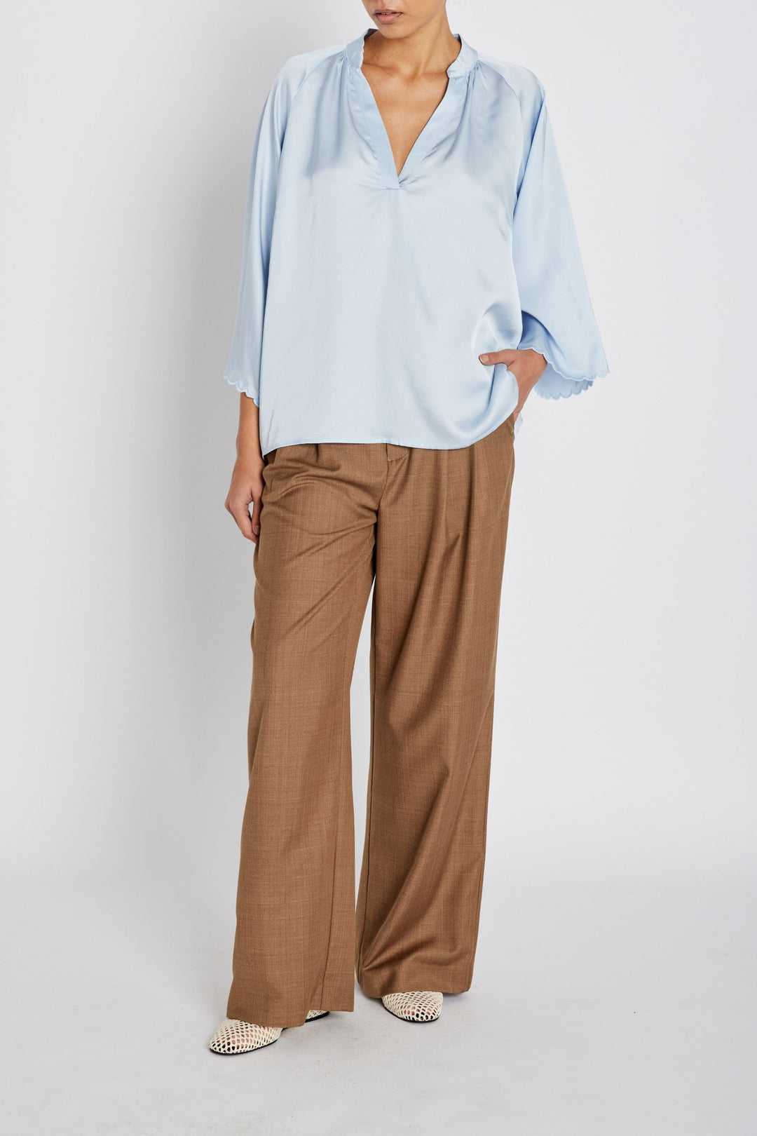 Bruuns Bazaar Women WeckiaBBWinny bluse Bluser Light blue