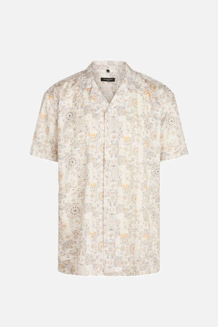 Bruuns Bazaar Men WonBBHomer AOP shirt Skjorter Boho sand